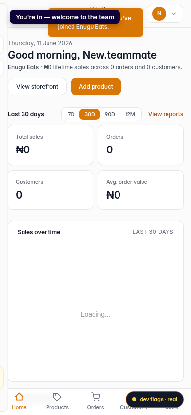Accept a staff invitation: step 3 (mobile)