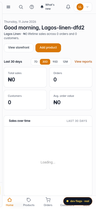 Change your store theme: step 1 (mobile)