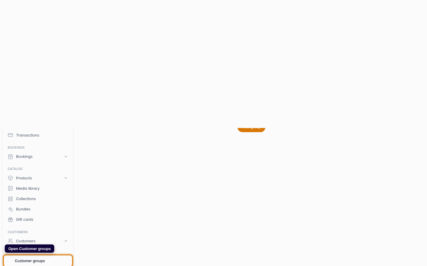 How to create customer groups: step 1 (web)