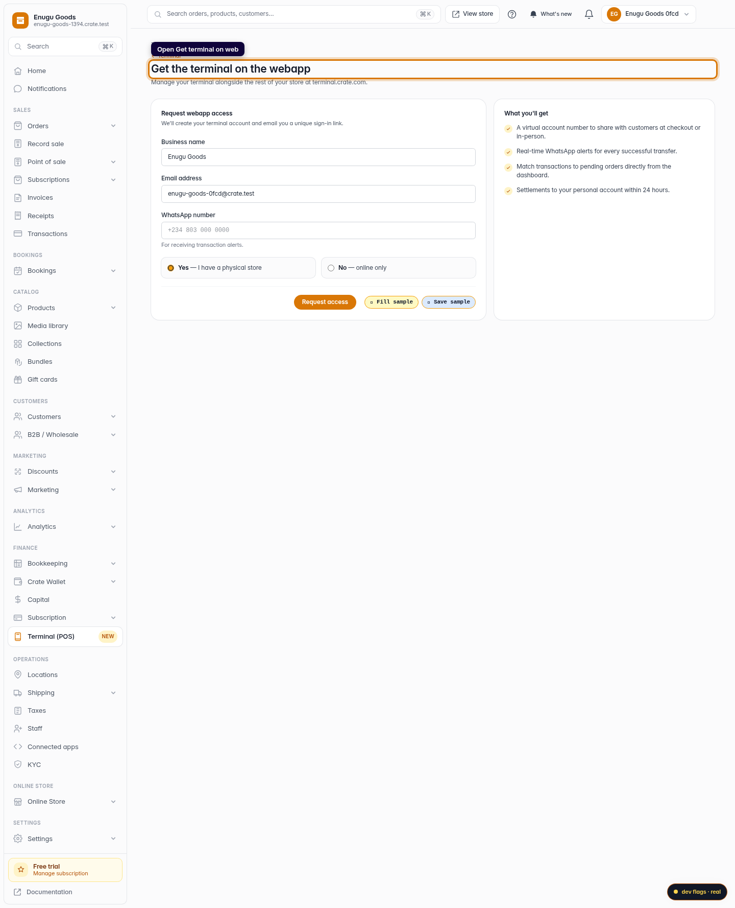 Get your Terminal on the web: step 2 (web)