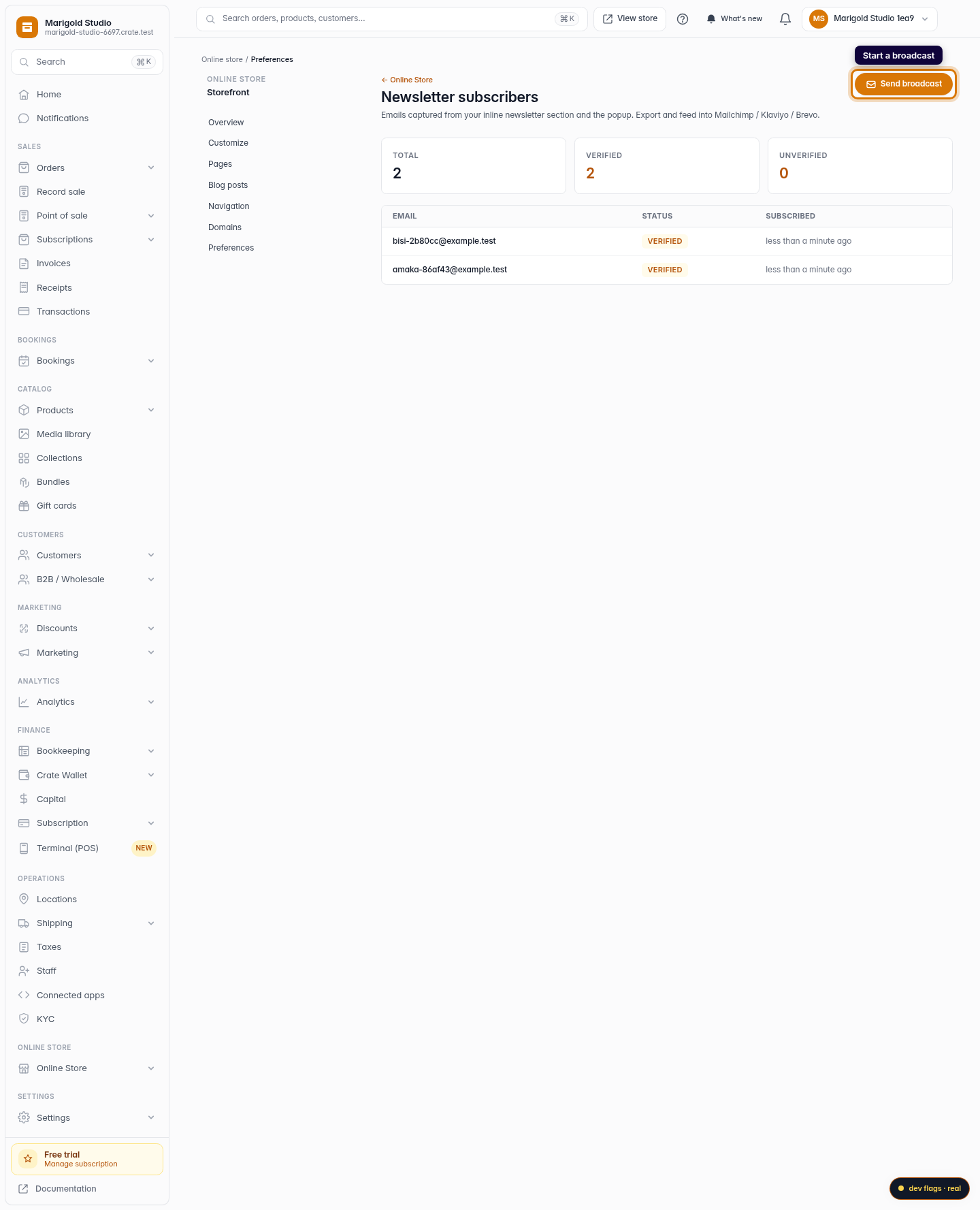 Email your newsletter subscribers: step 2 (web)