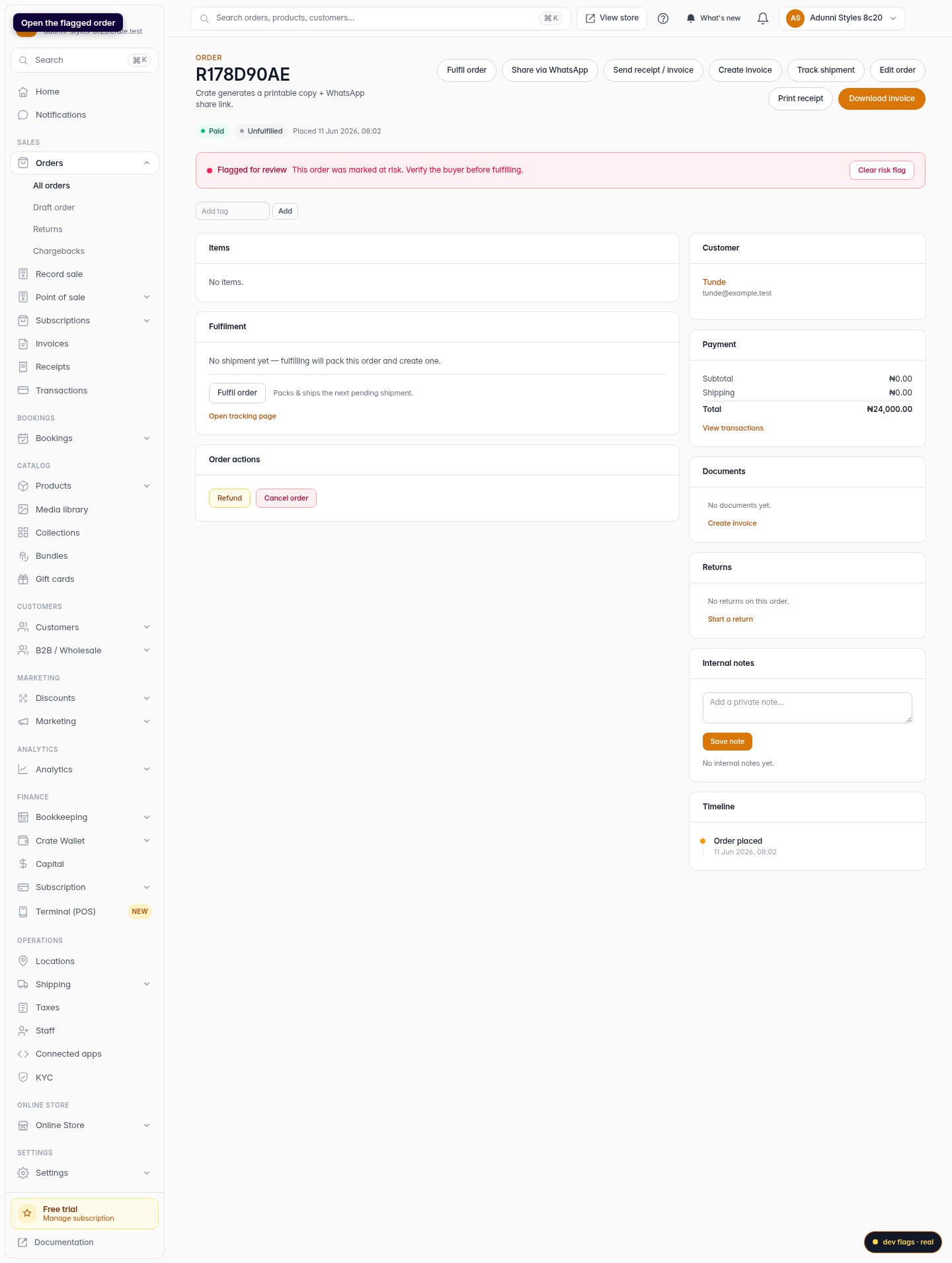 Review orders that need attention: step 3 (web)